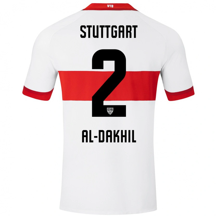 Danxen Dames Ameen Al-Dakhil #2 Wit Rood Thuisshirt Thuistenue 2024/25 T-Shirt