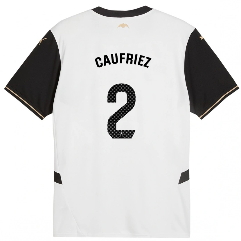 Danxen Dames Maximiliano Caufriez #2 Wit Zwart Thuisshirt Thuistenue 2024/25 T-Shirt