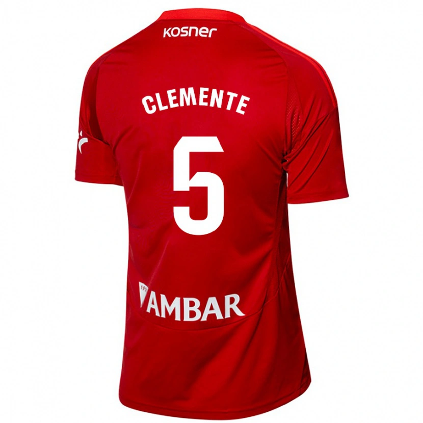 Danxen Dames Enrique Clemente #5 Wit Blauw Uitshirt Uittenue 2024/25 T-Shirt